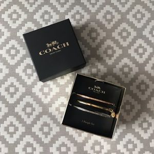 Coach 3 piece Bangle Set NWT
